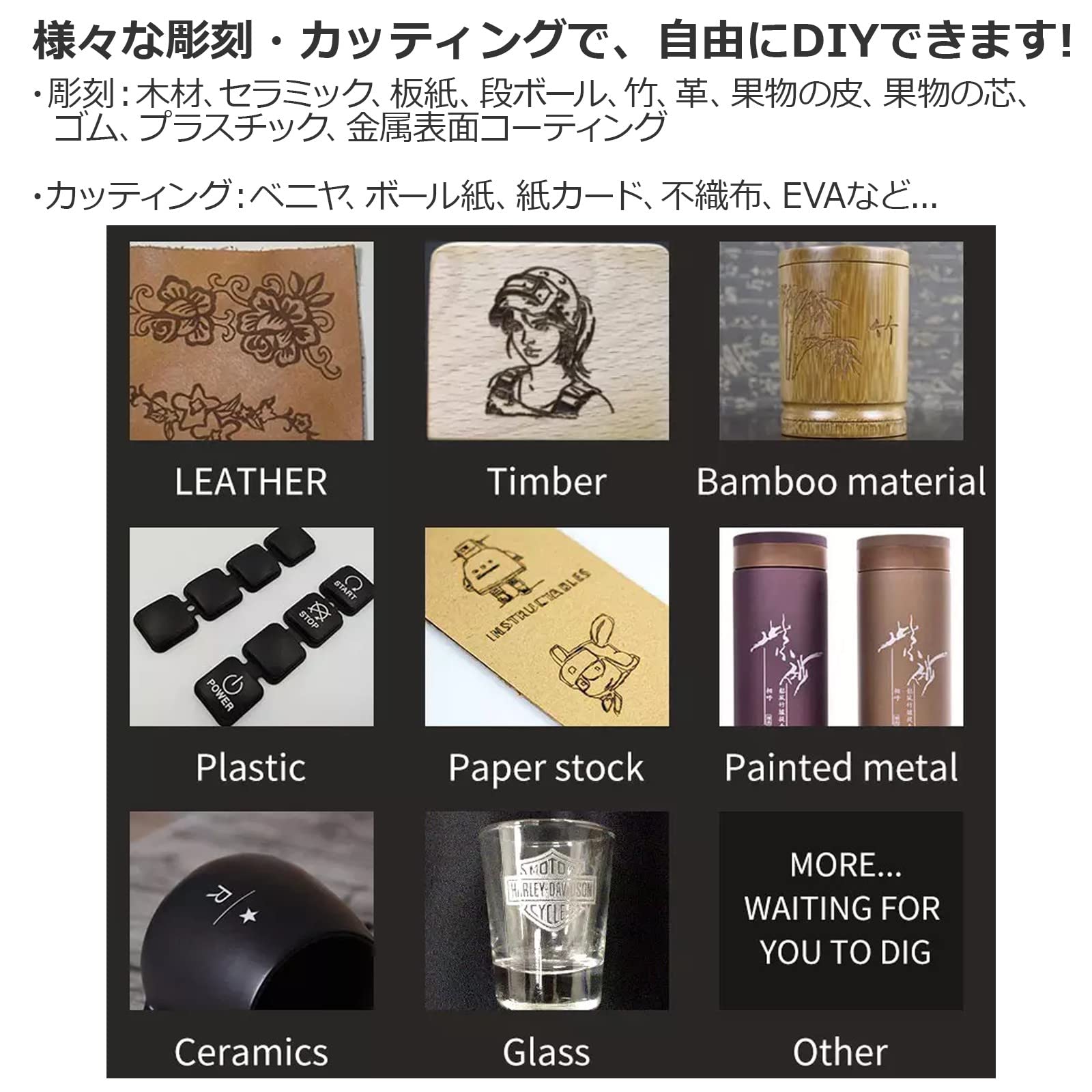 Amazon.co.jp: コンパクト レーザー 彫刻機 日本語説明書付き 返品保障